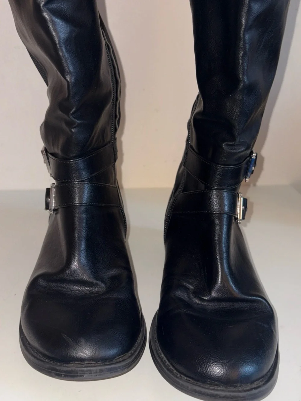 Torrid Black Women's Buckle Knee-High Riding Boots - Classic Style